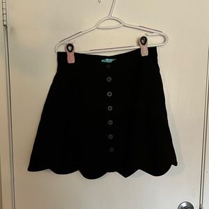 Black button up skirt